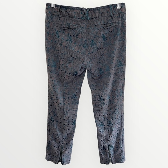 CARTONNIER Anthropologie Geometric Pattern Charlie Ankle Pant, Size 6 - Picture 4 of 9